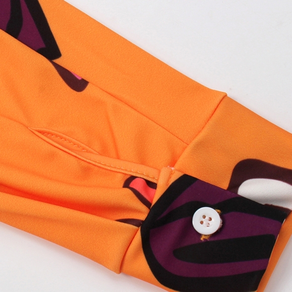 New Plus size Orange Artsy Whimsy dress tunic top - Picture 5 of 7